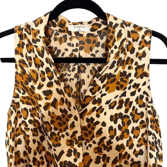 Aritzia Babaton Sleeveless Power Blouse Leopard-print Sleeveless Blouse - Picture 6 of 12
